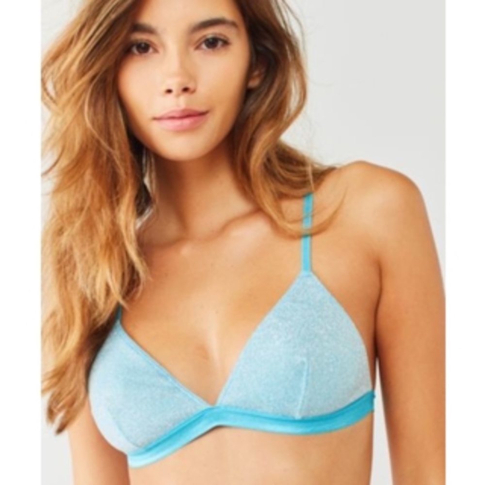 NWT Urban Outfitters Shimmer Triangle Bra S - Picture 4 of 8